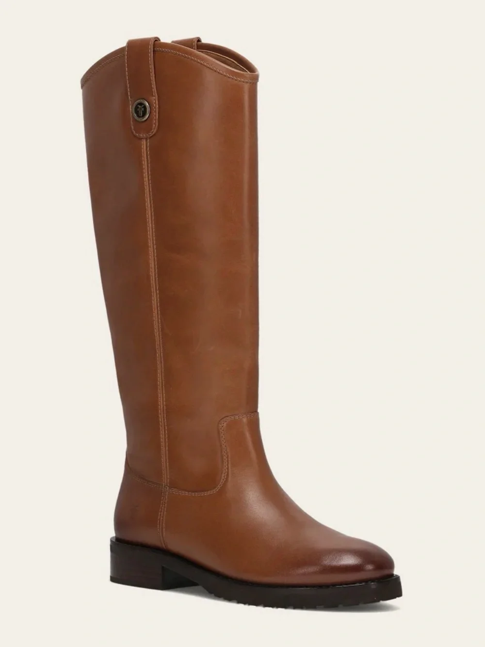 Frye Tall Pull-On Leather Riding Boots - Tan